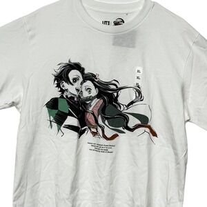 Uniqlo UT Graphic T Shirt L White Demon Slayer Anime Men's